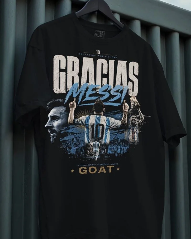Remera Messi GOAT Edition hombre celeste Argentina